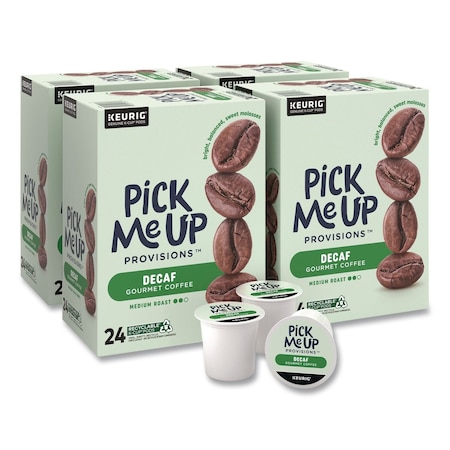 Pick Me Up Provisions Decaf Coffee K-Cups, Medium Roast, 96PK PM62435CT