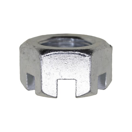 Auveco Slotted Finished Hex Nuts 5/8in-18 Sae Zinc, 25PK 12723