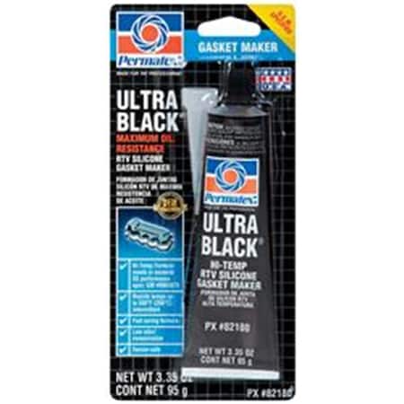 Permtx-Lockt 82180 Ultra Black Maximum Oil Resistance RTV Silicone Gasket Maker, 3.35 Oz. PE326143