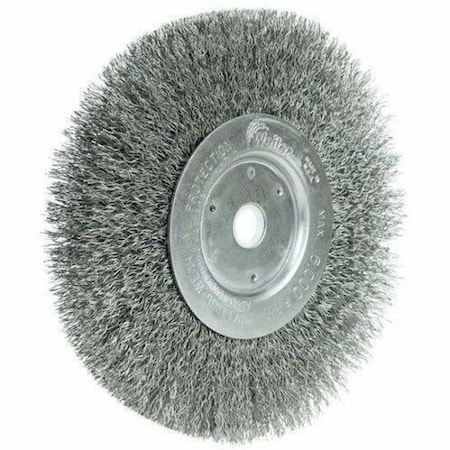 Weiler 6" Narrow Face Wheel, .0118" Steel Fill, 5/8"-1/2" Arbor Hole 1065