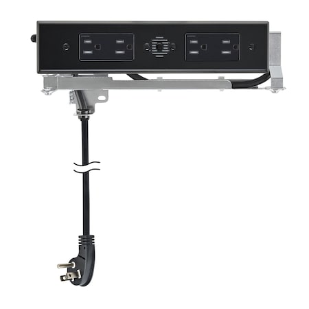 Docking Drawer Electrical Outlet Duo 4 AC Black 15 Amps for Drawers 1514-266B
