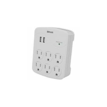Southwire Outlet Tap, Surge, USB, 2 USB/6 Outlet(s) 41079