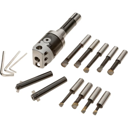 Grizzly 18 pc. R-8 Boring Head Set H5939