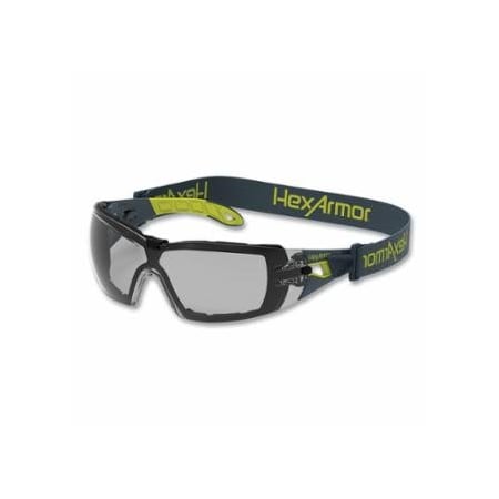 Hexarmor MX200/MX200G Safety Glasses, MX200G, Grey 23%, TruShieldS, Gray/Lime 572-11-12003-04