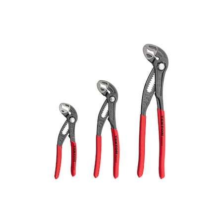 Tekton Angle Nose Push Button Adjustable Pliers Set, 3-Piece (5, 7, 10 in.) PGA93001