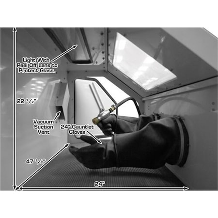 Atlas Automotive Equipment Standard Sandblast Cabinet With Vacuum SBC420