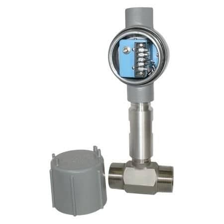 Omega Turbine Flow Meter, Economical Ball-Bearing, Liquid, 4 GPM to 60 GPM, 1 ", NPT Male, 0.5 %, Sinusoi FTB-106