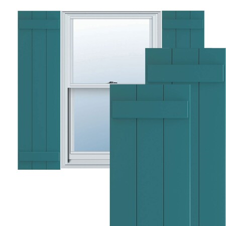 Ekena Millwork True Fit PVC, Three Board Joined Board-n-Batten Shutters, Antigua, 16 1/8W x 39H, PR TFP101BBF16X039AN