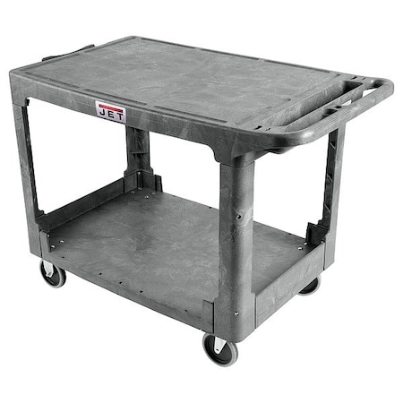 Jet Cart, 500 lb Load Capacity, 2 Shelves, 45 in L, 25 in W, 29 3/4 in H, Flat Handle 141017