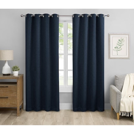 Doba-Bnt 52 x 108 in. Blackout Window Curtains, Navy Blue, 2PK SA3190982