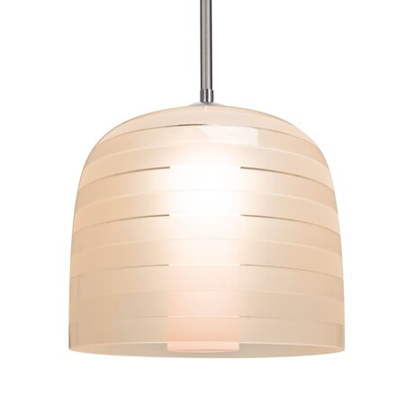 Besa Lighting Mitzi 10 Stem Pendant, Salmon, Satin Nickel Finish, 1x40W Incandescent 1TT-MITZI10SA-SN