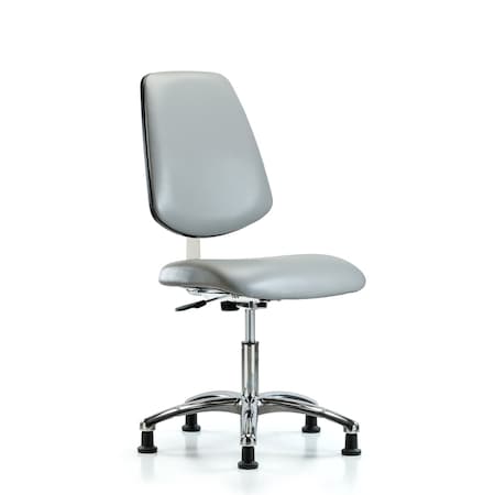Blue Ridge Ergonomics Clean Room Chair 18" to 23" Height, Vinyl, Dove BR-CLR-VDHCH-MB-CR-RG-8567