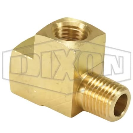 Dixon Street Tee, 1/4 in Nominal, MNPTF x FNPTF End Style, 125 lb, Brass, Import 3260404C