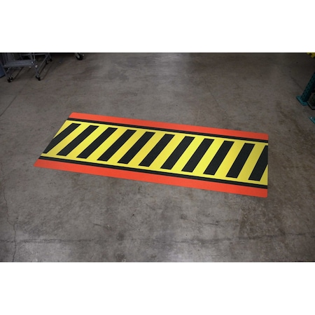 Creative Safety Supply Crosswalk Floor Sign, 240 in Height, 24 in Width FS40088-24X240