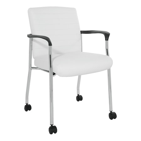 Office Star Products FL Series Guest Chair, White FL38640C-u11