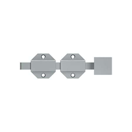 Deltana 6 Modern Heavy Duty Surface Bolt; Satin Chrome Finish 6SBM26D