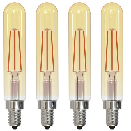 Bulbrite LED Filament 5w Dimmable T8 Light Bulb Candelabra (E12) Base - 2100K (Amber Light), 450 Lumens, 4PK 862780