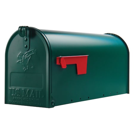 Architectural Mailboxes Elite Post-Mount Mailbox, Green E1100GAM