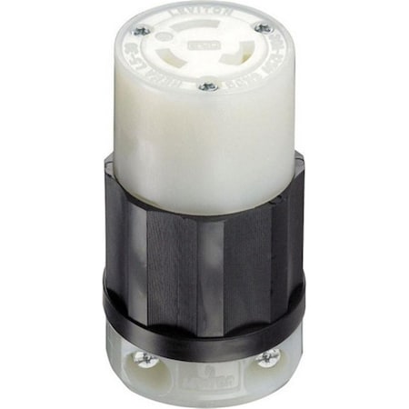 Ezgeneration Locking Connector, Non-NEMA, 30 A, 125V AC, Single Phase, 2 Pole, Screw Terminals, Black, White EZ2743255