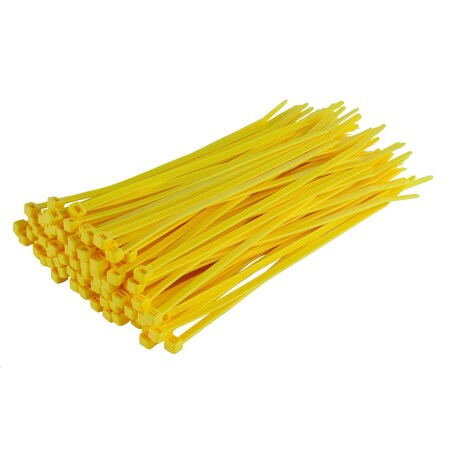 Gtse Yellow Nylon Zip Ties / Cable Ties - 4in (18lb), 100PK CT4-18-YLW-100
