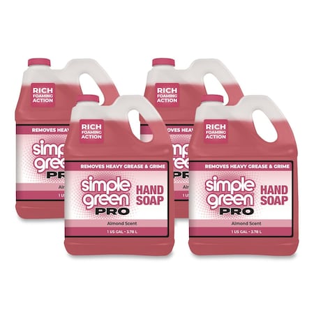 Simple Green Pro Hand Soap, Almond Scent, 1 gal Bottle, 4PK 4110100402128