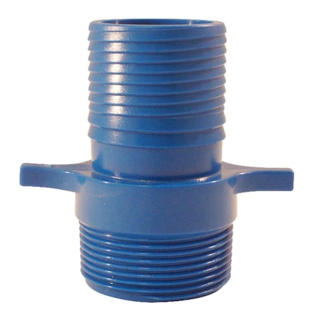 Blue Twisters 0.5 in. Insert x 0.5 in. Dia. MPT Polypropylene Male Adapter, Blue 4814711