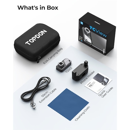 Topdon Ts001 - Thermal Imaging Camera For Android Devices 9Mm Adj. Lens, 1EA TD521D0031