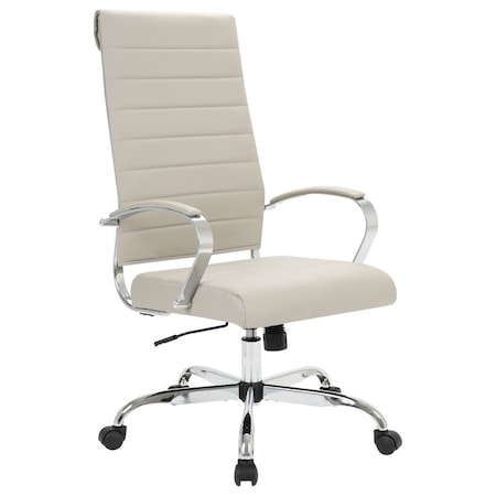 Leisuremod Benmar High-Back Leather Office Chair, Tan BOT19TL
