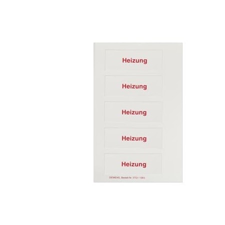 Siemens DELTA i-system pictogram sheet Labeling field insert for rocker switch heating 5TG1138