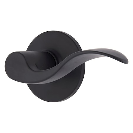 Brinks Raleigh Series Passage Transitional Wave Lever Round Rose Matte Black Finish E2428-122