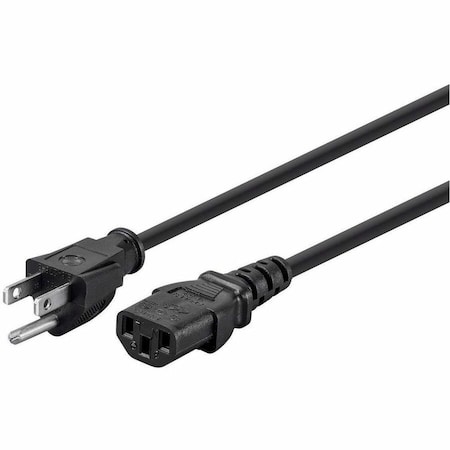 Monoprice Power Cord - NEMA 5-15P to IEC 60320 C13_ 14AWG_ 15A/1875W_ 3-Prong_ B 5291