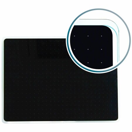 Floortex Board and wall fixing, 36 in, Tempered Glass Frame, Black FCVGM2436BG