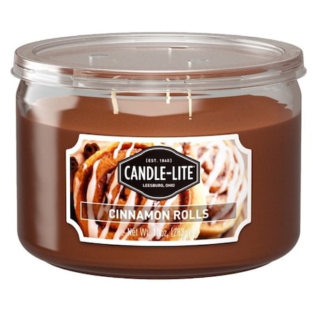 Candle-Lite Scented Candle, Cinnamon Pecan Swirl Fragrance, Caramel Brown Candle 1879549