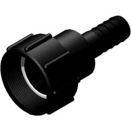 Cpp-Lm 2 in. Female NPT Pipe Thread x 1 in. Hose Barb - Black B700391