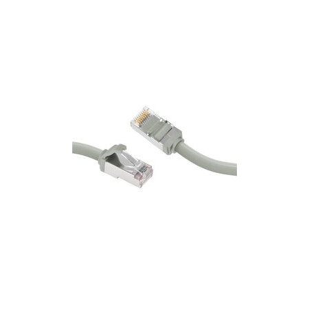 Cable Wholesale Slim Cat8 Gray S/FTP Ethernet Patch Cable, Molded Boot, 40Gbps - 2000MHz, 6mm OD, 4-Pair 28AWG 13X8-62102