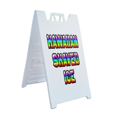 Signmission Hawaiian Shaved Ice, A-Frame & 2 Sign Inserts, Heavy-Duty Plastic Frame SBHD-C-2436-Hawaiian Shaved Ice