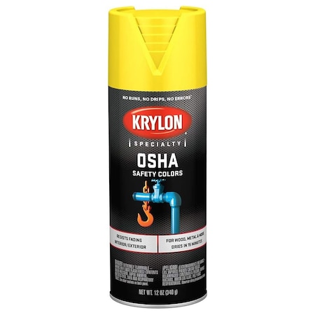 Osha 12 Oz Krylon Safety Yellow APWA Color Standard Spray Paint K01813777