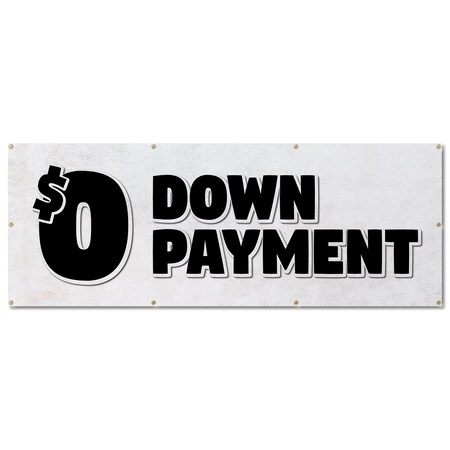 Signmission $0 Down Payment, 36 Inch, Banner B-96-30332