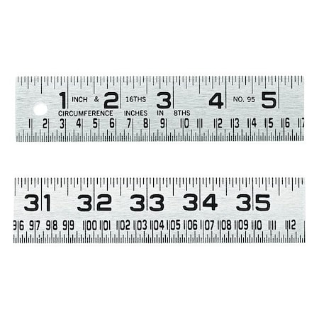 Crescent Lufkin Rule, 3 ft, Steel, Tinners Circumference 953FTN