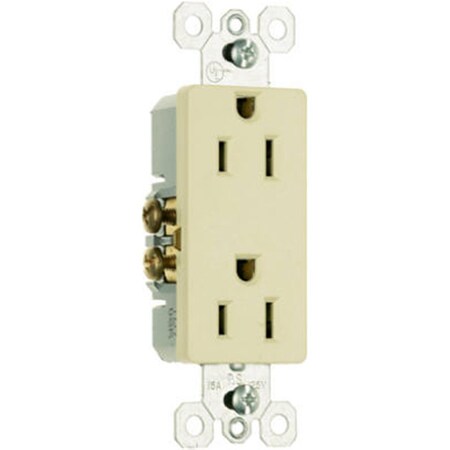 Nextgen 885ICC21 15A 125V 2 Pole, 3 Wire Grounding Premium Decorator Outlet, Ivory NE570295