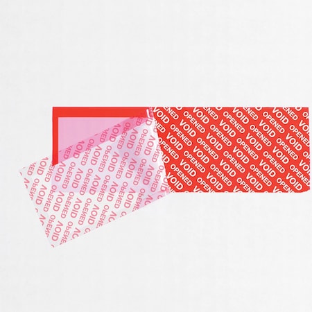 Tape Logic 2 x 5 3/4in Red Security Strips on a Roll, 24PK T90257RD