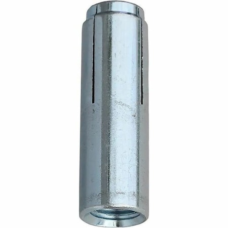 Dottie Short Drop-In Anchor, 3/8" Dia, 5/8" L, Carbon Steel Zinc Plated, 50 PK DA38