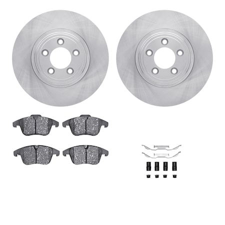 Dynamic Friction Co DFC Rotors with EURO 5000 Ceramic Brake Pads includes Hardware 6612-20051