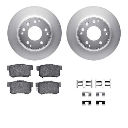 Dynamic Friction Co DFC GEOSPEC Coated Rotors with 5000 Brake Pads - Ceramic and Hardware 4512-59147