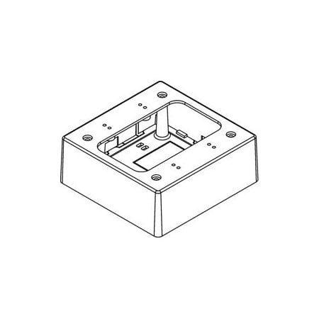 George Risk Industries E-Z Duct Double Gang Junction Box, 5in Wx5in Hx2in D, White E-Z75 DG-W