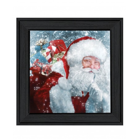 Homeroots Santas Presents 3 Black Framed Print Wall Art 407561
