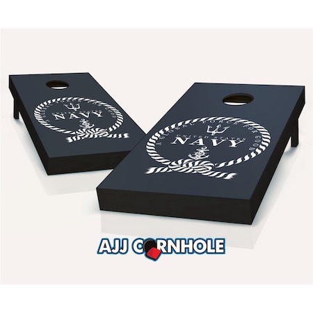 Mkf Collection By Mia K. Farrow AJJCornhole US Navy Global Force for Good Theme Cornhole Set with Bags - 8 x 24 x 48 in. AJ12971