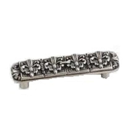 Laurey 3 in. Fleur de Lis Pull - Pewter 13417