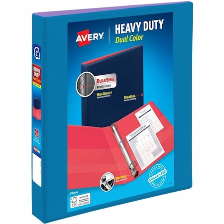 Avery Dual Color Heavy-Duty View Binder, Pool 79899