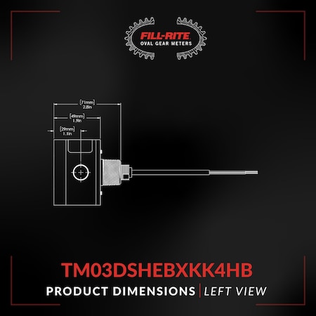 Fill-Rite Positive Displacement Flowmeter, 3/8 inSz TM03DSHEBXKK4HB